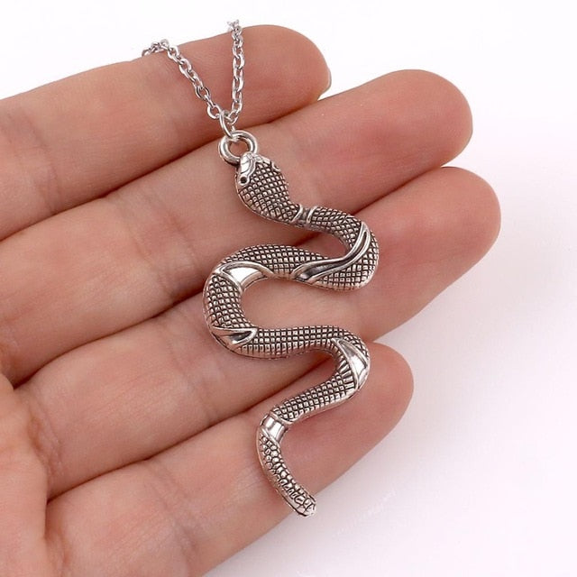 Stainless Steel Snake Pendant Necklace - LuxuryLion