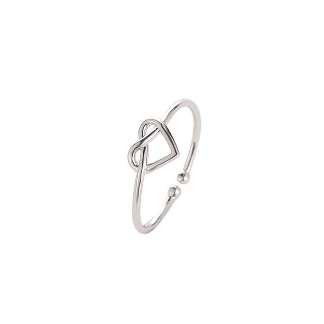 Minimalist Adjustable Heart Shaped Ring - LuxuryLion