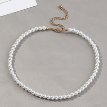 Load image into Gallery viewer, Pearl Chain Choker Necklace
