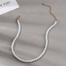 Load image into Gallery viewer, Pearl Chain Choker Necklace
